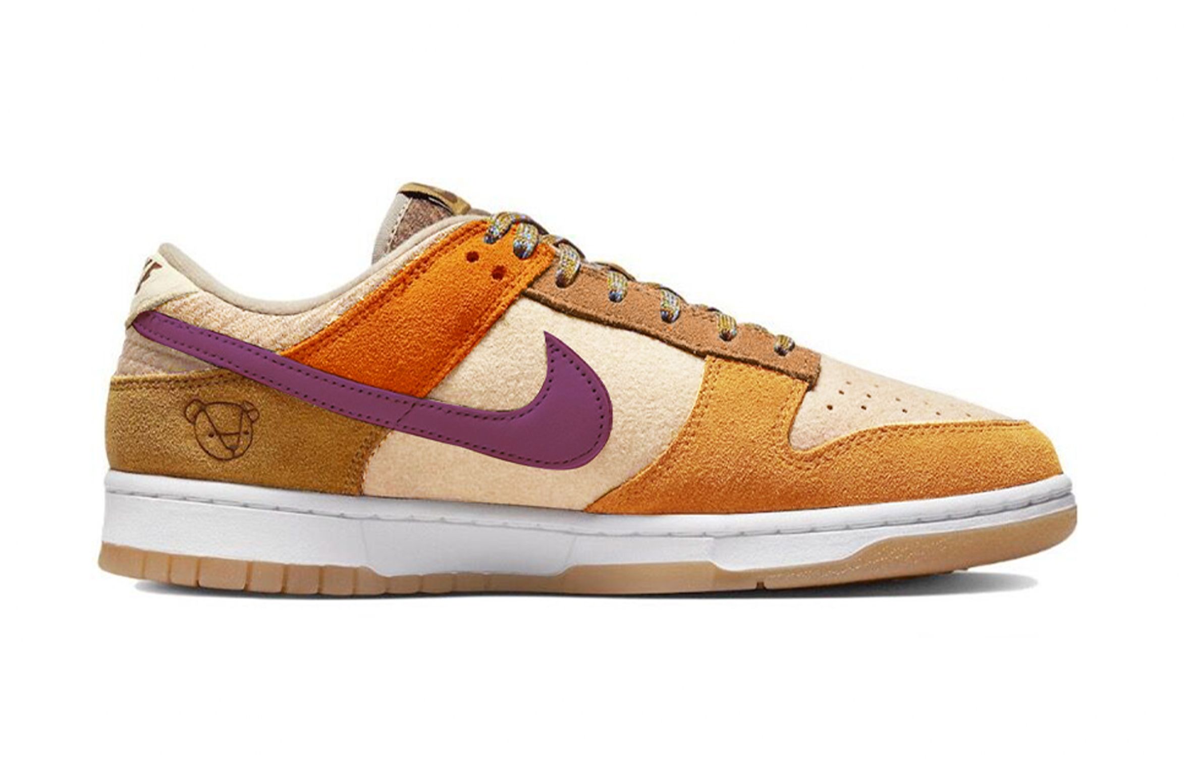 Order 【訂製球鞋】Nike Dunk Low 復古小熊 風情孟菲斯 小眾 潮流百搭 簡約 低筒 板鞋 男款 棕橙紫
