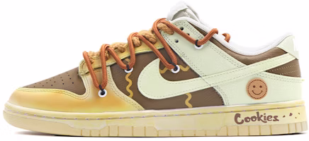 【客製化球鞋】Nike Dunk Low 解構鞋帶 復古做舊 曲奇餅乾 笑臉 低筒 板鞋 GS 棕黃 Buy 【客製化球鞋】Nike Dunk Low 解構鞋帶 復古做舊 曲奇餅乾 笑臉 低筒 板鞋 GS 棕黃