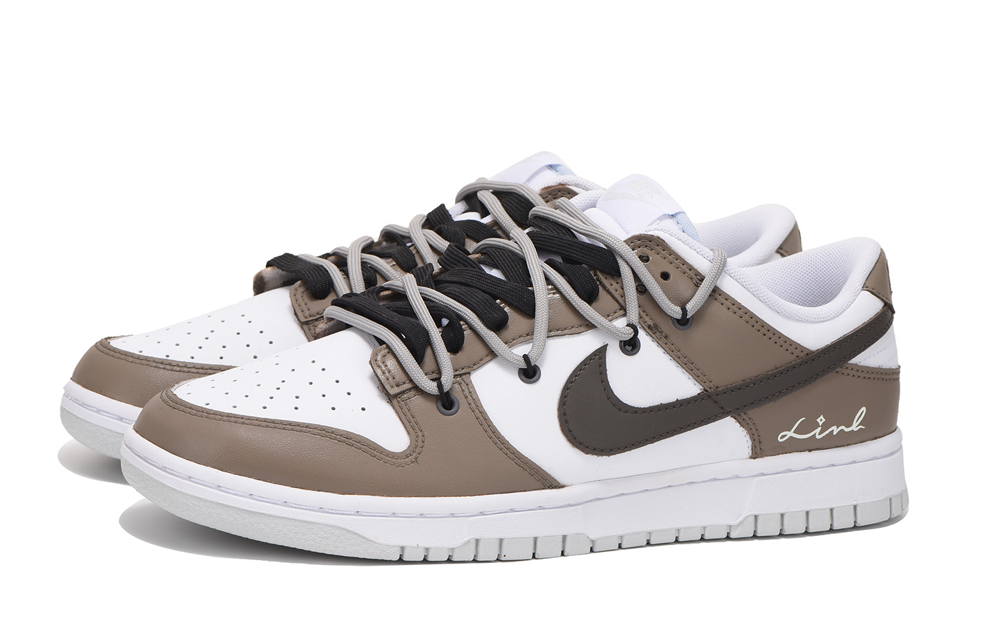 Buy [Custom Shoes] Nike Dunk Low 'Brown Deconstructed Lettering ...