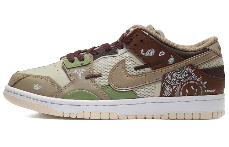 Buy 【カスタムシューズ】ナイキ ダンク ロー「ブラウングリーンブラック」 DH7450-100(Team10-复古腰果花男摩卡棕)