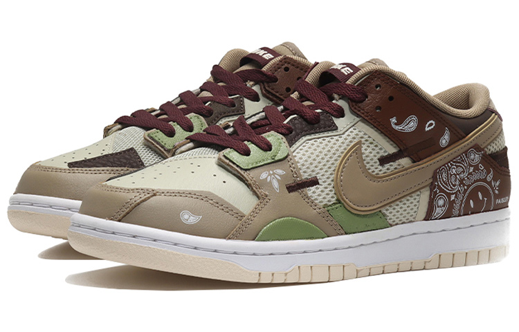 Lookbook 【カスタムシューズ】ナイキ ダンク ロー「ブラウングリーンブラック」 DH7450-100(Team10-复古腰果花男摩卡棕)