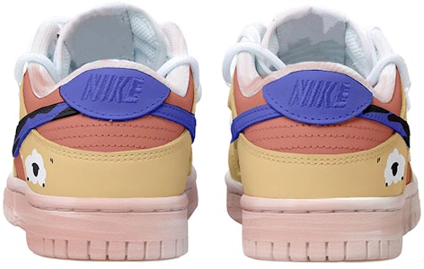 【定製球鞋】 Nike Dunk Low 綿羊 復古 做舊Vibe風 解構鞋帶 低幫 板鞋 GS 棕粉藍 Purchase 【定製球鞋】 Nike Dunk Low 綿羊 復古 做舊Vibe風 解構鞋帶 低幫 板鞋 GS 棕粉藍