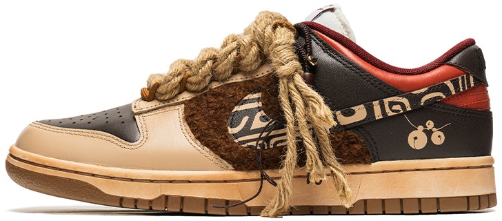 custom-shoes-nike-dunk-low-brown-special-laces