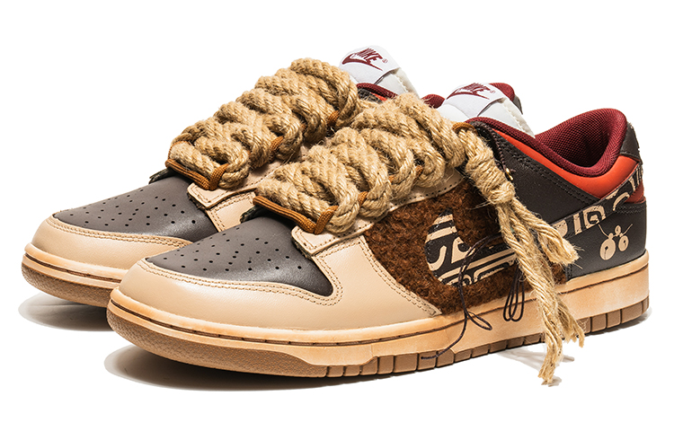 Lookbook [Kasut Custom] Nike Dunk Low 'Brown Special Laces' FB7160-161(TeamB-男款至尊宝Q-BOX)