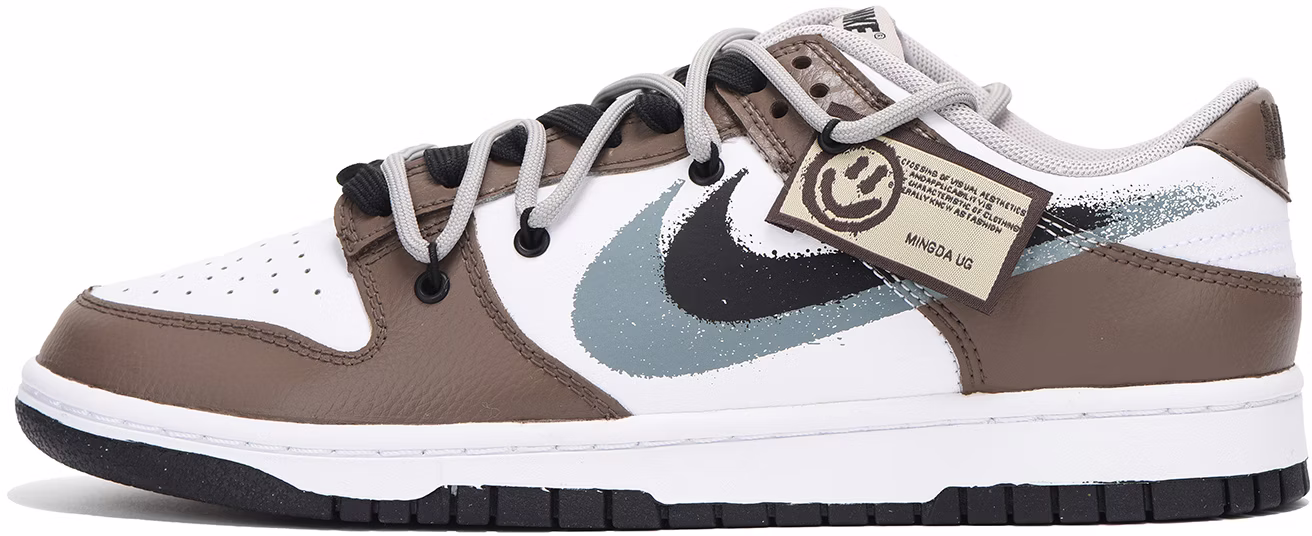 custom-shoes-nike-dunk-low-brown-white-deconstructed-smiley