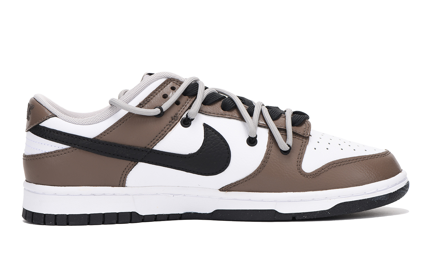 Order 【訂製球鞋】Nike Dunk Low 解構 笑臉 街頭 高筒 板鞋 男款 棕白色