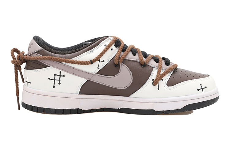 Buy [Custom Shoes] Nike Dunk Low 'Brown White Deconstructed Gothic ...