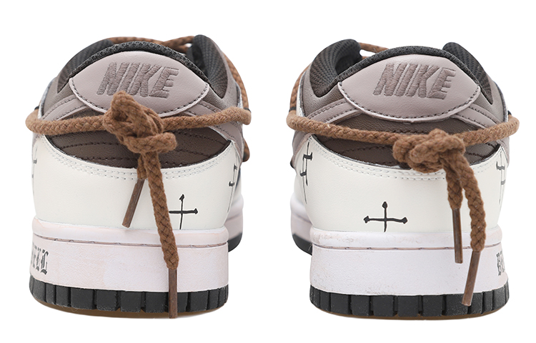 Buy [Custom Shoes] Nike Dunk Low 'Brown White Deconstructed Gothic ...