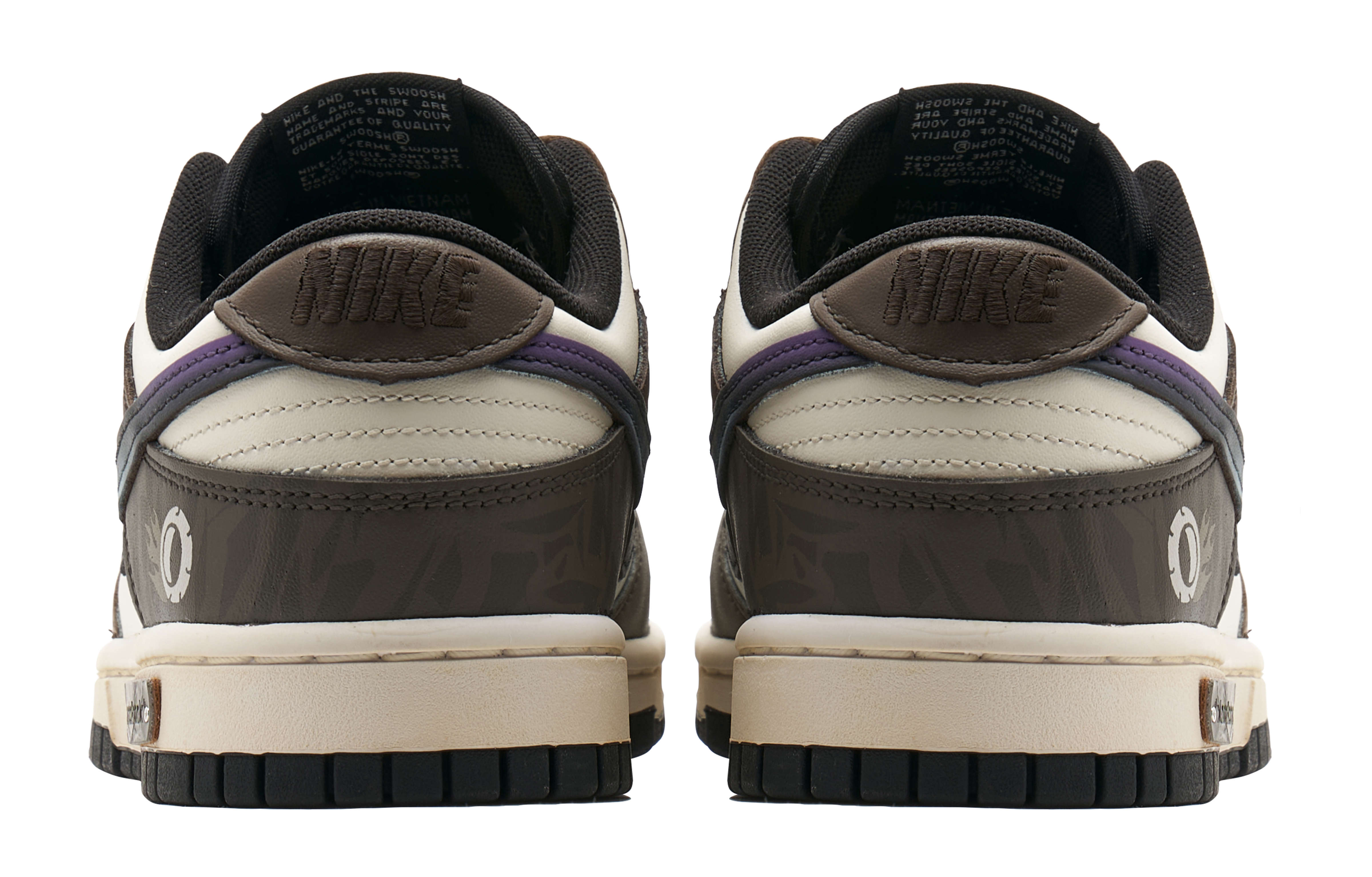 Shop [Sepatu Custom] Nike Dunk Low 'Coklat Putih Panda Jahil' CW1590-100(TeamH-女款锈S-BOX)