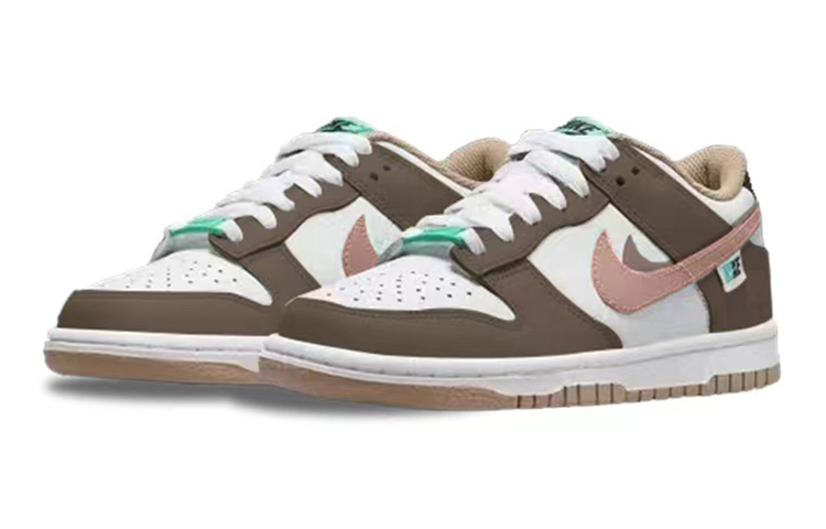 Lookbook [Sepatu Custom] Nike Dunk Low 'Coklat Putih VIBE' DX6063-131(TeamS-叠钩改色QD)