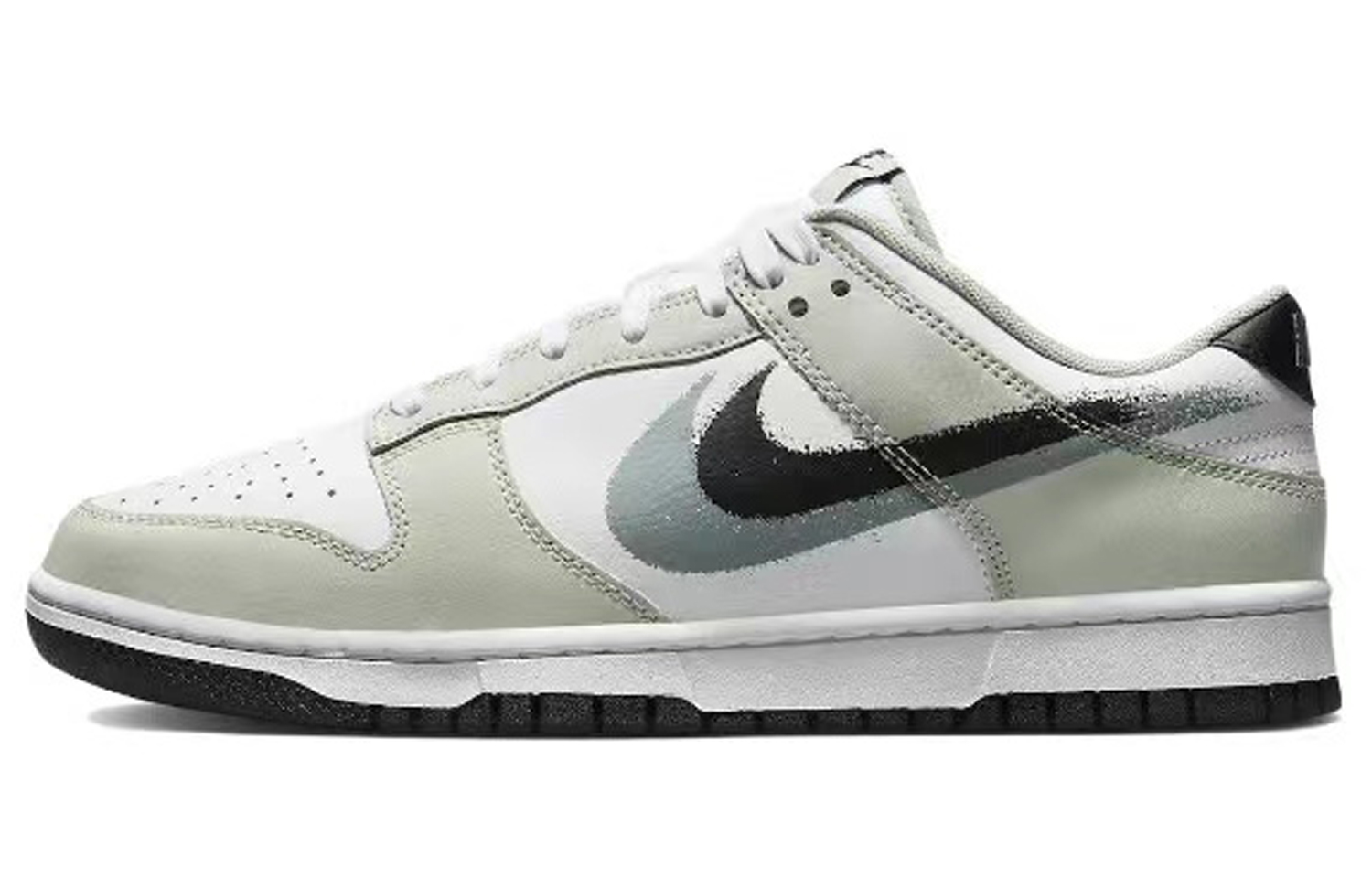 Sizing [定制鞋款] 耐克Dunk低帮“画笔描绘十字 黑白灰” FD0661-100(TeamE-男款十字架黑白灰)