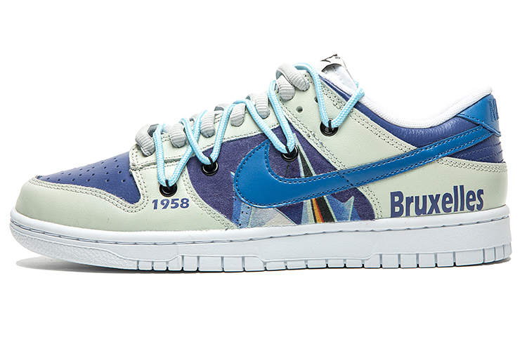 Buy Nike Dunk Low 『ブリュッセルグレー・ブルー』カスタムシューズ DJ6188-101(TeamB-男款布鲁灰蓝F-BOX)