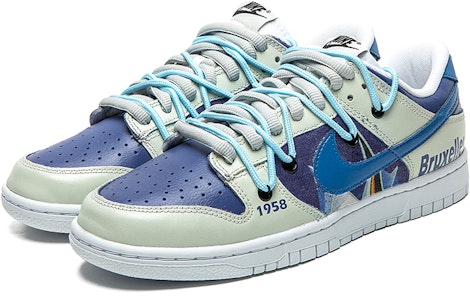 나이키 덩크 로우 '브뤼셀 그레이-블루' (커스텀) DJ6188-101(TeamB-男款布鲁灰蓝F-BOX) Lookbook 나이키 덩크 로우 '브뤼셀 그레이-블루' (커스텀) DJ6188-101(TeamB-男款布鲁灰蓝F-BOX)