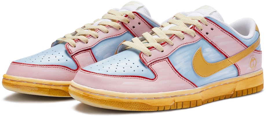 Zapatillas Nike Dunk Low 'Burbuja Rosa Suave Azul Oro Pintadas a Mano' DV0833-100(TeamR-男款泡泡糖) Lookbook Zapatillas Nike Dunk Low 'Burbuja Rosa Suave Azul Oro Pintadas a Mano' DV0833-100(TeamR-男款泡泡糖)