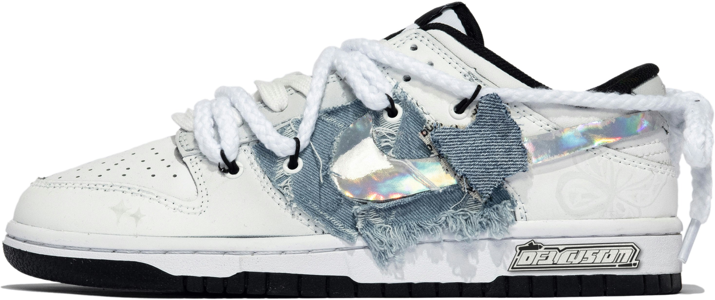 custom-shoes-nike-dunk-low-butterfly-denim-pink-white