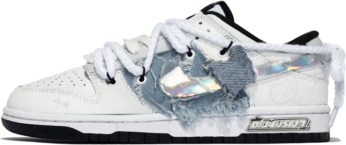 【客製球鞋】Nike Dunk Low 特殊鞋盒 遺落蝶谷 蝴蝶 牛仔 簡約 低筒 板鞋 GS 粉白 Buy 【客製球鞋】Nike Dunk Low 特殊鞋盒 遺落蝶谷 蝴蝶 牛仔 簡約 低筒 板鞋 GS 粉白