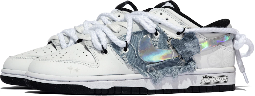 【定制鞋款】耐克Dunk Low '蝶恋牛仔粉白' CW1590-100(TeamM-女款遗落蝶谷S-BOX) Lookbook 【定制鞋款】耐克Dunk Low '蝶恋牛仔粉白' CW1590-100(TeamM-女款遗落蝶谷S-BOX)