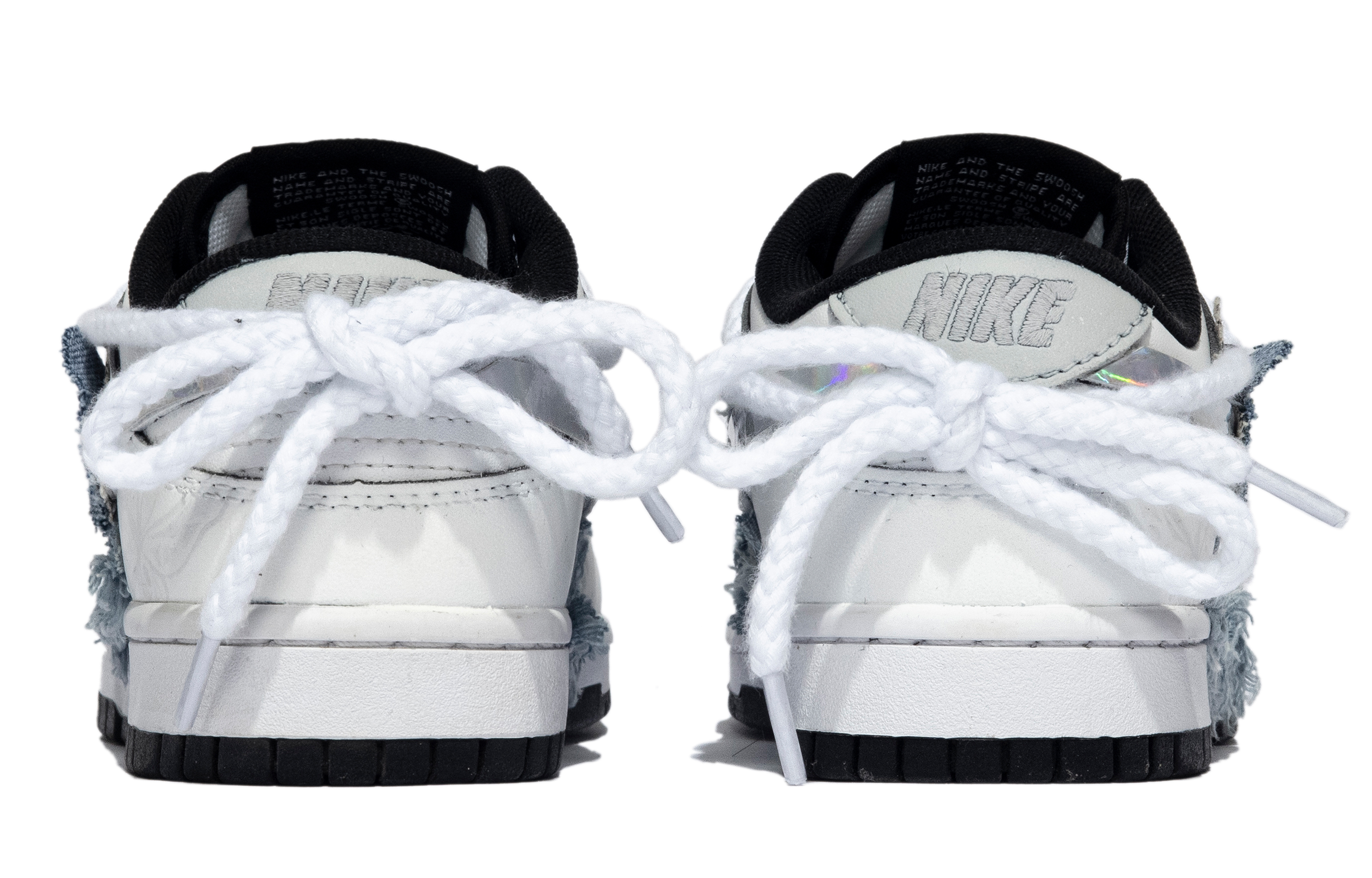 Shop 【客製球鞋】Nike Dunk Low 特殊鞋盒 遺落蝶谷 蝴蝶 牛仔 簡約 低筒 板鞋 GS 粉白