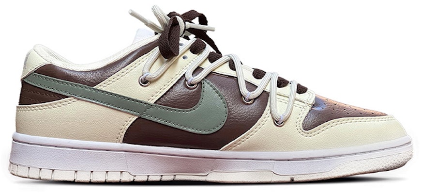 【定制球鞋】Nike Dunk Low TS 風 仙人掌 手繪塗鴉 復古 低幫 板鞋 GS 棕奶黃 Order 【定制球鞋】Nike Dunk Low TS 風 仙人掌 手繪塗鴉 復古 低幫 板鞋 GS 棕奶黃