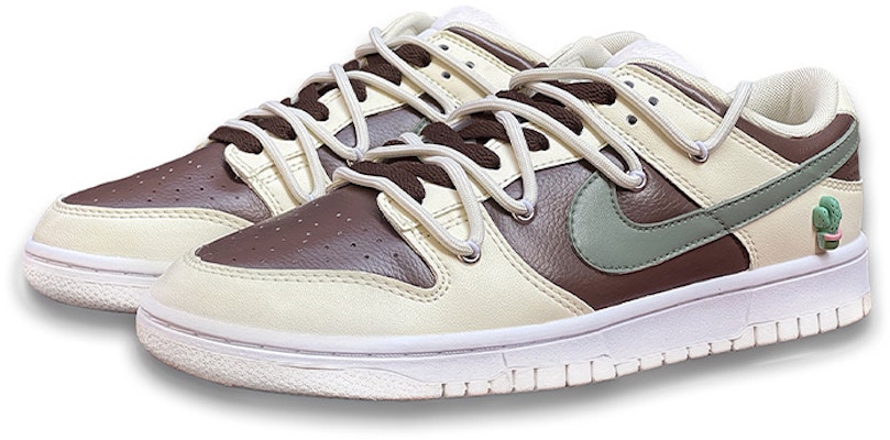 【定制球鞋】Nike Dunk Low TS 風 仙人掌 手繪塗鴉 復古 低幫 板鞋 GS 棕奶黃 Lookbook 【定制球鞋】Nike Dunk Low TS 風 仙人掌 手繪塗鴉 復古 低幫 板鞋 GS 棕奶黃