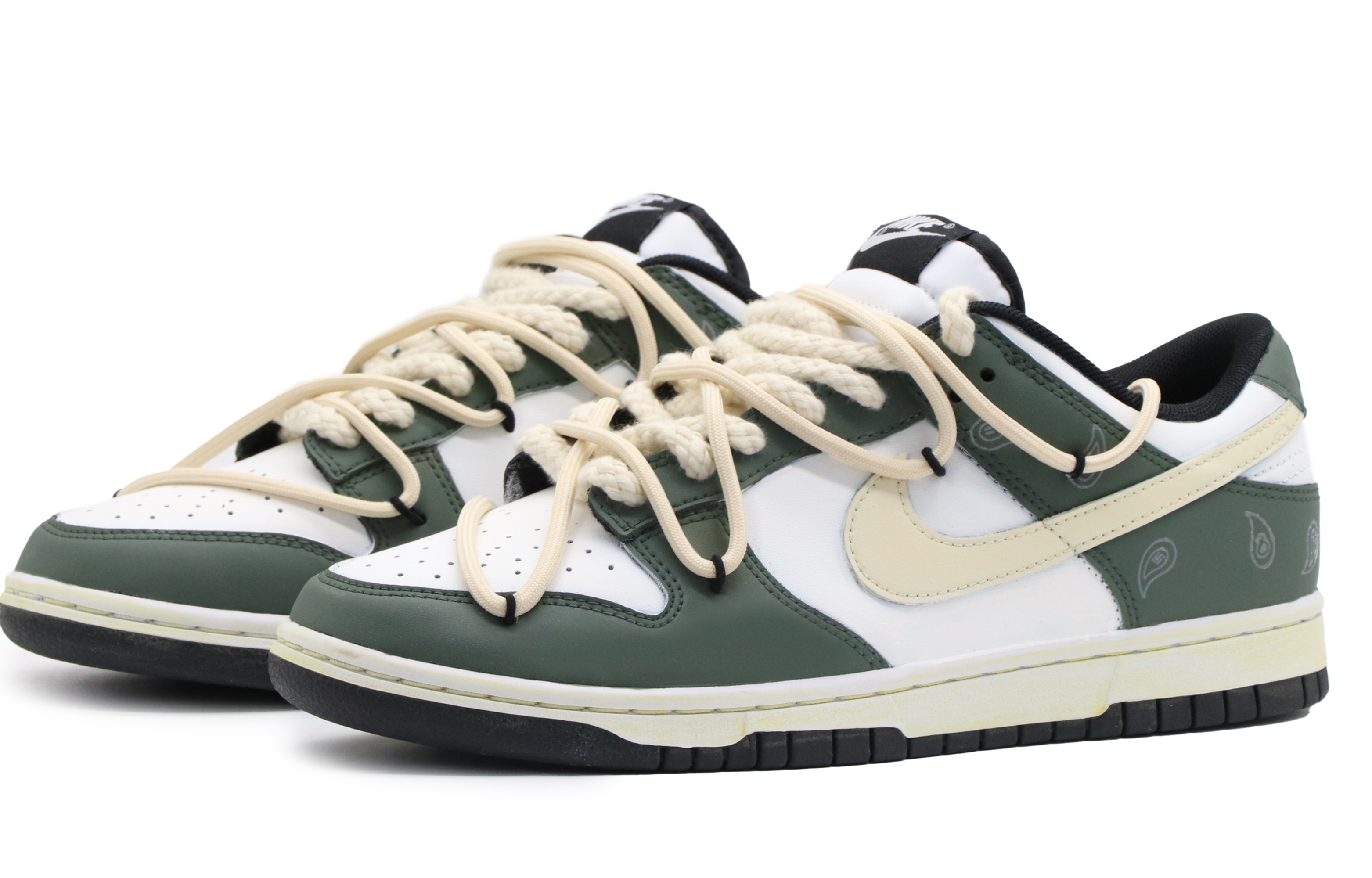 Lookbook [定制鞋] 耐克Dunk低帮‘仙人掌白绿’ DD1391-100(Team57-男款仙人掌)