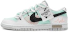 Buy 【訂製球鞋】Nike Dunk Low 山茶戀情 指紋愛心 雕花皮勾 解構紋理 標籤可拆卸 低筒 球鞋 男款 青灰