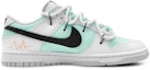 Order 【訂製球鞋】Nike Dunk Low 山茶戀情 指紋愛心 雕花皮勾 解構紋理 標籤可拆卸 低筒 球鞋 男款 青灰