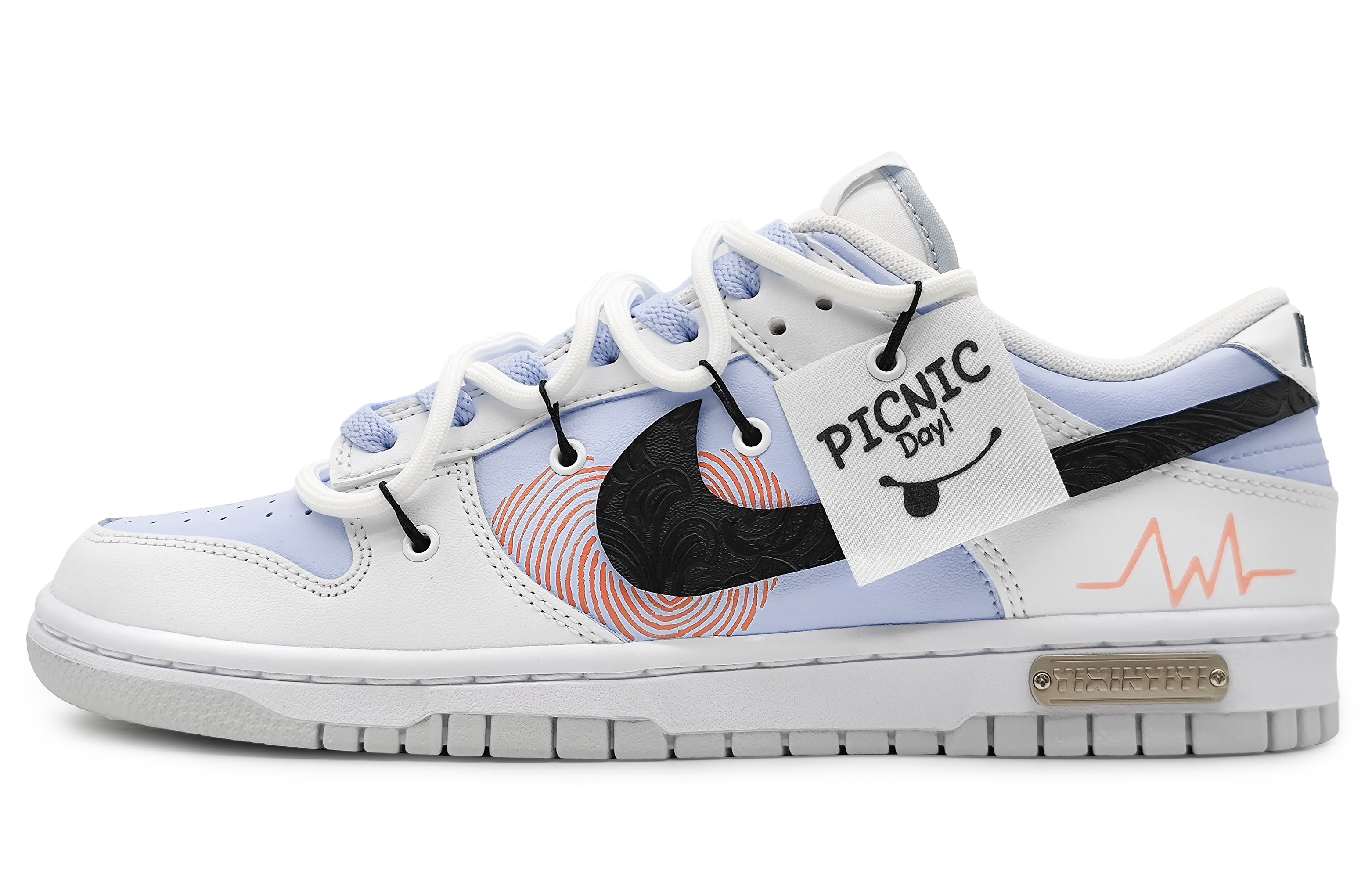 Buy [定制鞋款] 耐克Dunk Low '山茶花爱 紫灰色' DV0831-101(Team16-男款指纹爱心紫)