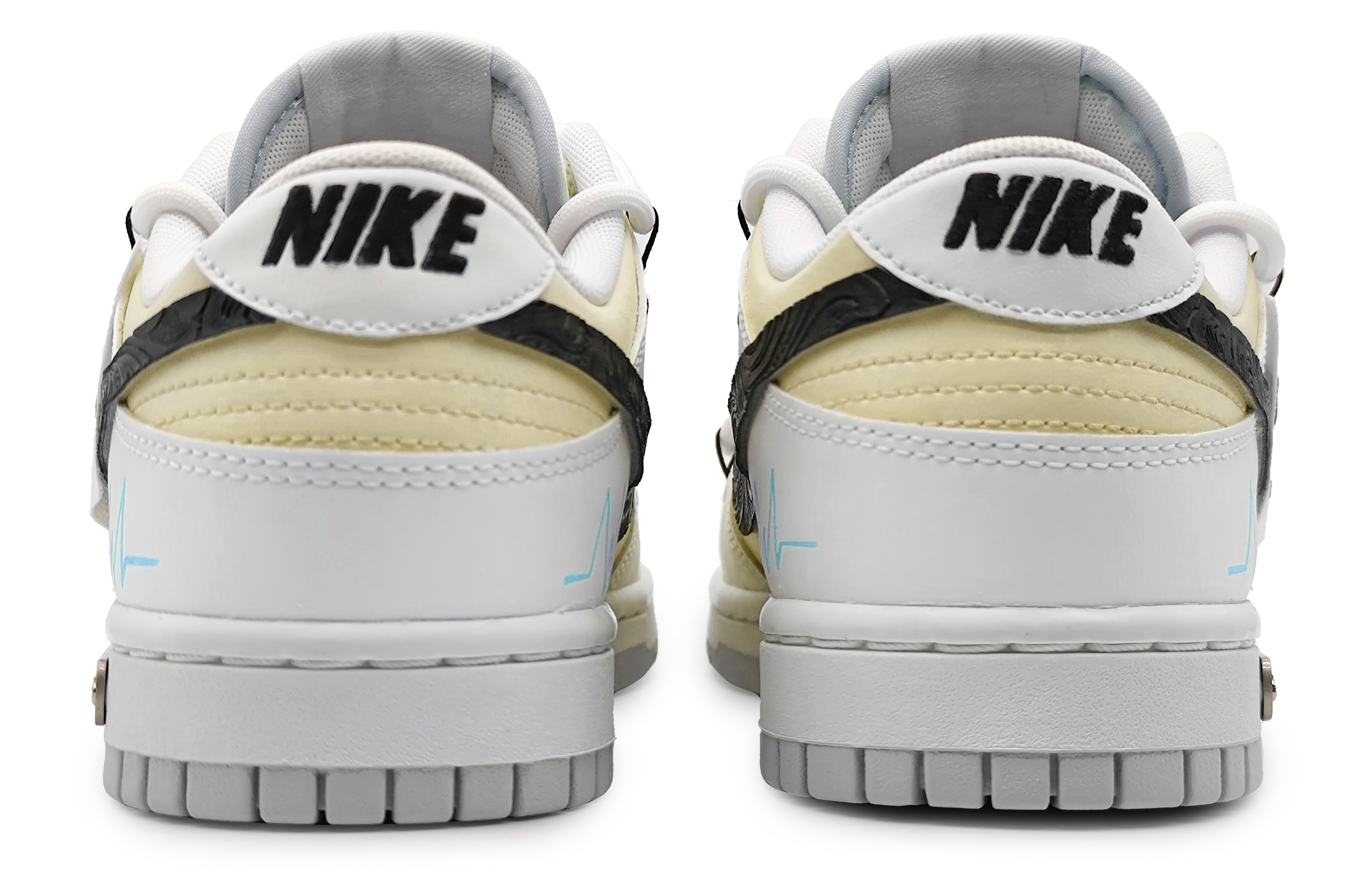 Purchase [Shoes Custom] Nike Dunk Low 'Camellia Cinta Kuning-Abu-Abu' DV0831-101(Team16-男款指纹爱心黄)