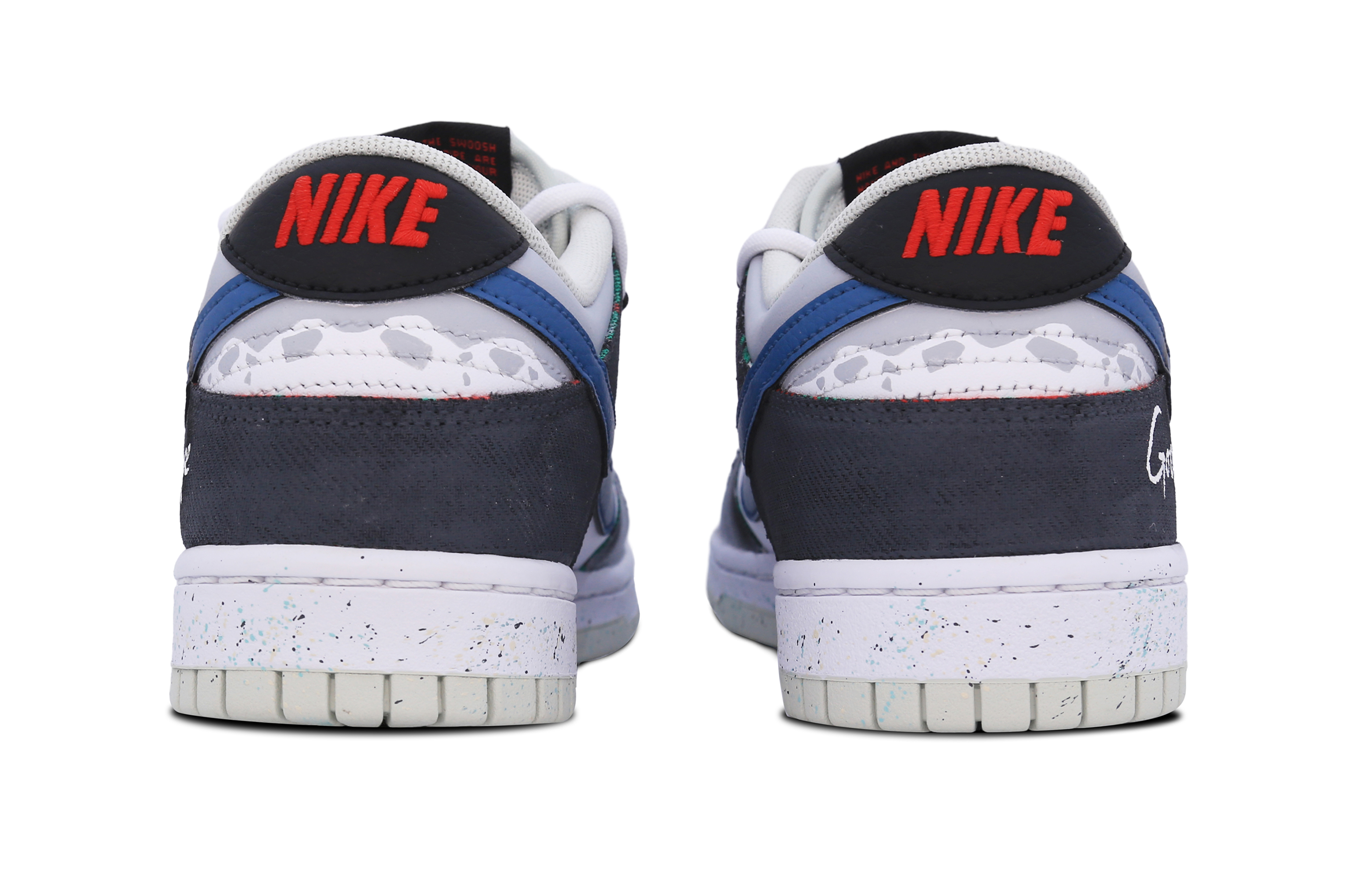 Shop 【訂製球鞋】 Nike Dunk Low 好望角 撞色 塗鴉 炫彩 噴塗 極簡 復古解構 經典 低筒 板鞋 男款 墨藍