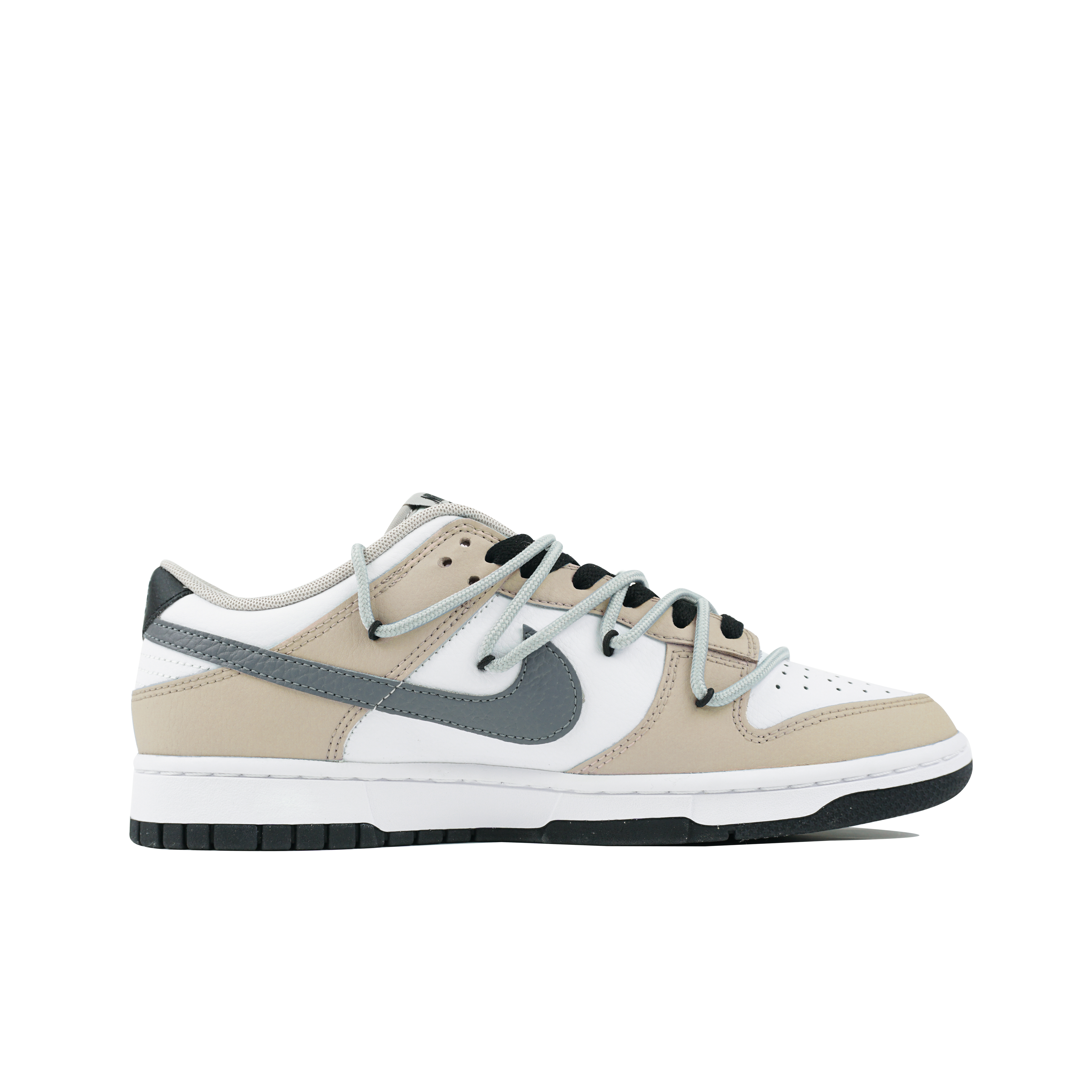 Order [Kasut Custom] Nike Dunk Low 'Caramel Cookie Deconstructed Double Swoosh' FD0661-100(Team陆-焦糖曲奇QD)