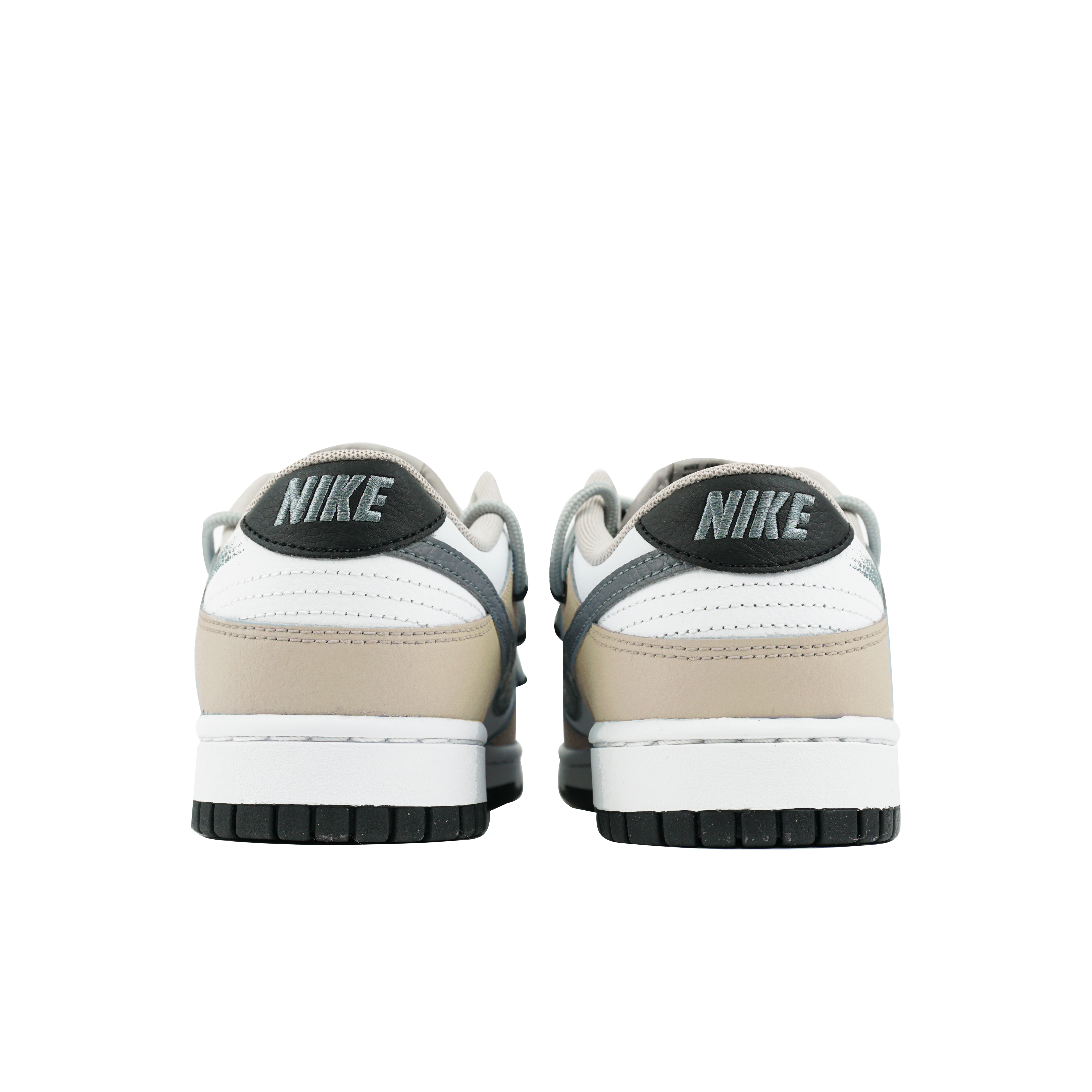 Shop [Kasut Custom] Nike Dunk Low 'Caramel Cookie Deconstructed Double Swoosh' FD0661-100(Team陆-焦糖曲奇QD)