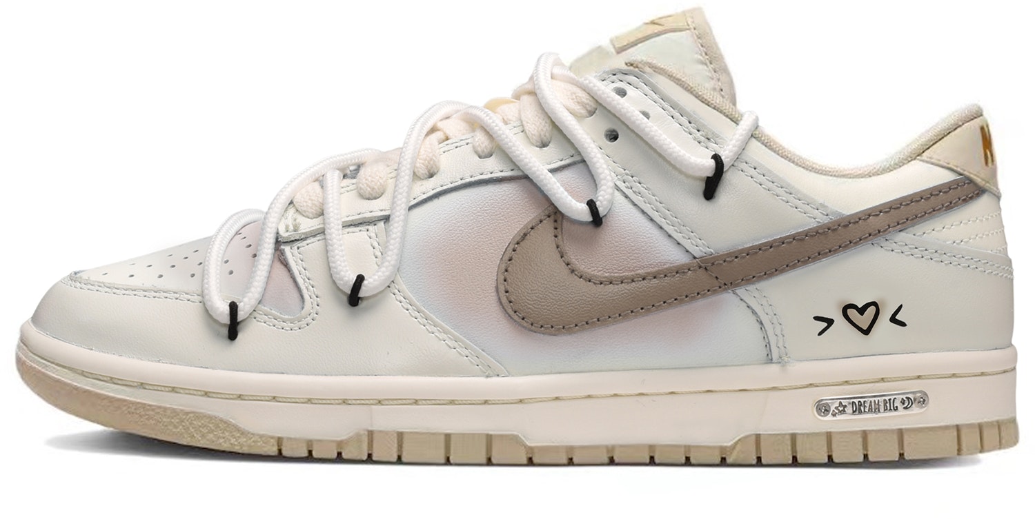 custom-shoes-nike-dunk-low-caramel-milk-tea-brown-gradient-heart