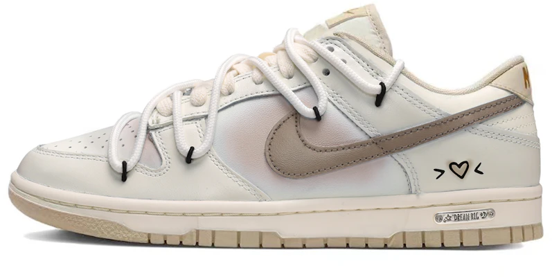 【訂製球鞋】Nike Dunk Low 夏日清涼 焦糖奶茶 棕色漸變愛心 防滑耐磨 低筒 板鞋 GS 米棕 Buy 【訂製球鞋】Nike Dunk Low 夏日清涼 焦糖奶茶 棕色漸變愛心 防滑耐磨 低筒 板鞋 GS 米棕