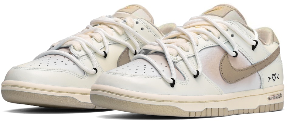 【訂製球鞋】Nike Dunk Low 夏日清涼 焦糖奶茶 棕色漸變愛心 防滑耐磨 低筒 板鞋 GS 米棕 Lookbook 【訂製球鞋】Nike Dunk Low 夏日清涼 焦糖奶茶 棕色漸變愛心 防滑耐磨 低筒 板鞋 GS 米棕