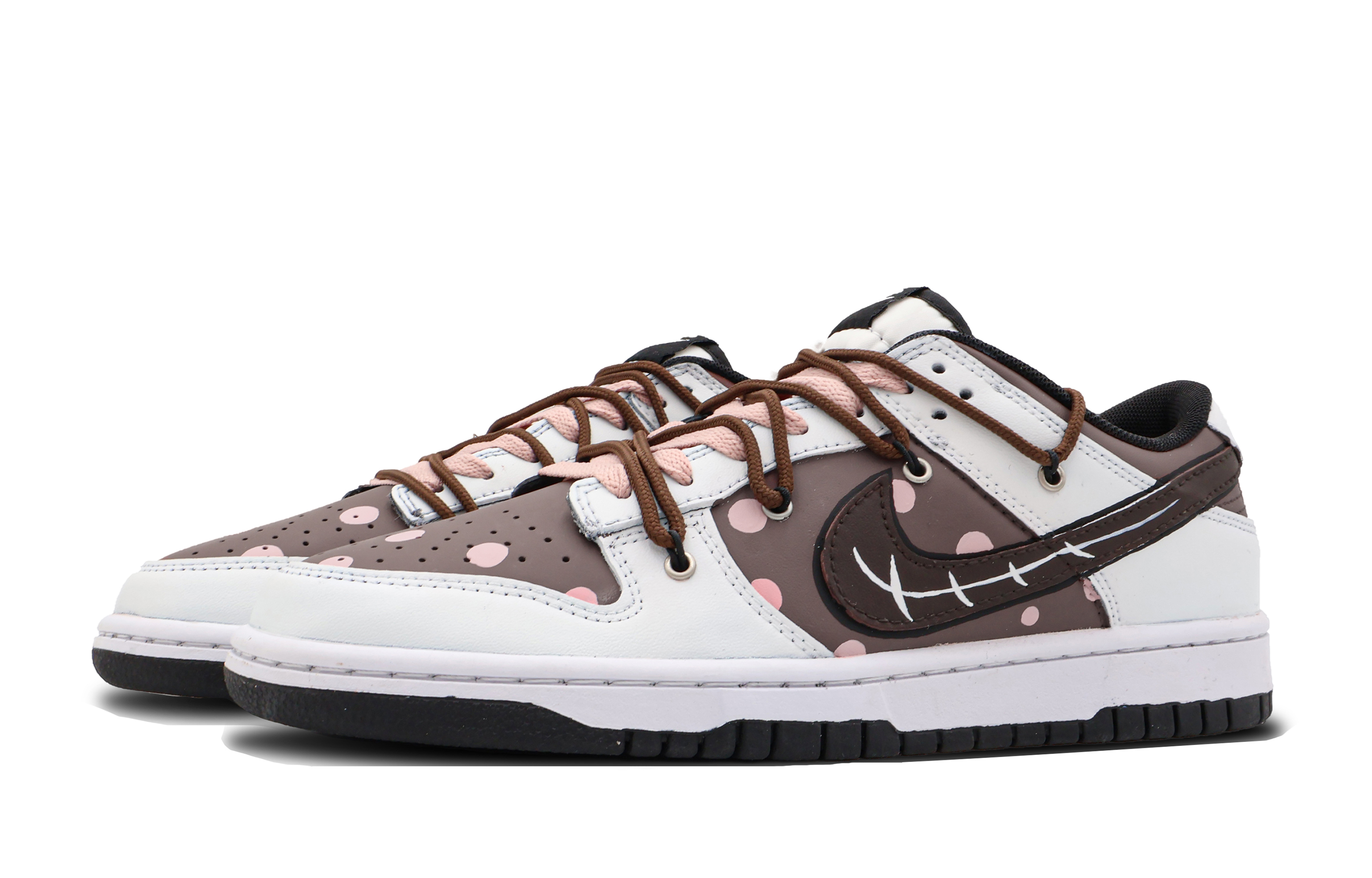 Lookbook [Nike Dunk Kostum] Rendah 'Karnaval Merah Muda Putih Coklat' CW1590-100(Team53-女款游乐园S-BOX）