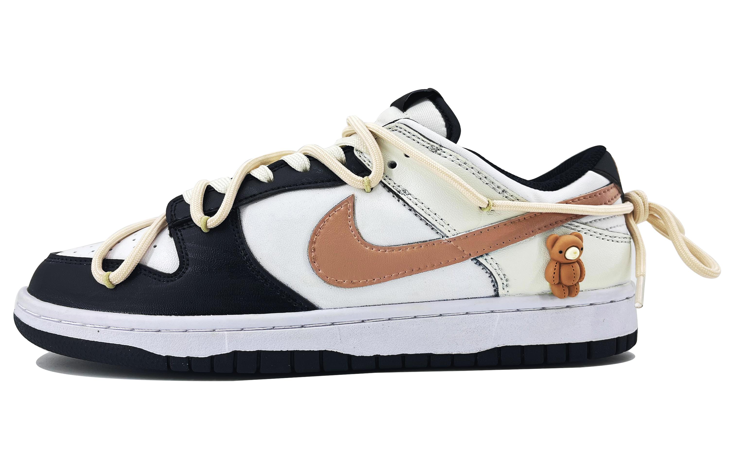 Order [Kasut Custom] Nike Dunk Low 'Kartun Hitam-Coklat' DD1391-100（Team168-77LoS-BOX）