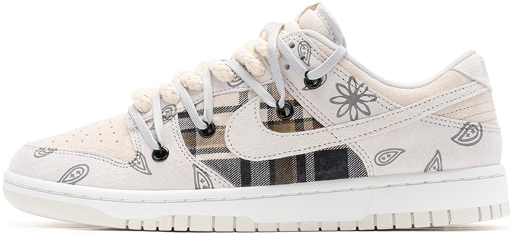 custom-shoes-nike-dunk-low-cashew-flower-crane-suede