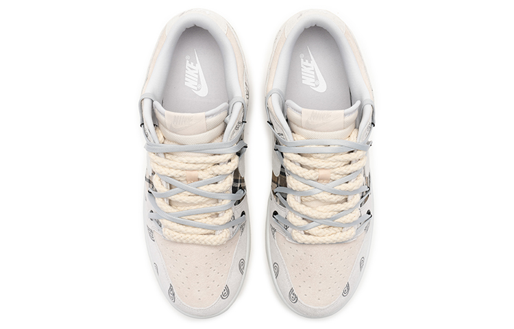 Shop 【カスタムシューズ】ナイキ ダンクロー「カシュー フラワークレーン スエード」 DD8338-001(TeamB-男款腰果花米白)
