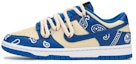 Buy 【定制鞋款】耐克Dunk低帮 '腰果花解构系带 - 奶油闪电蓝' DD1391-001(TeamA-DKL男款腰果花小TS)