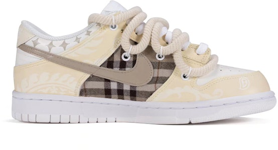 【定制球鞋】 Nike Dunk Low 解構鞋帶 腰果花 手繪噴繪 特殊鞋盒 低幫 板鞋 GS 米白 Lookbook 【定制球鞋】 Nike Dunk Low 解構鞋帶 腰果花 手繪噴繪 特殊鞋盒 低幫 板鞋 GS 米白