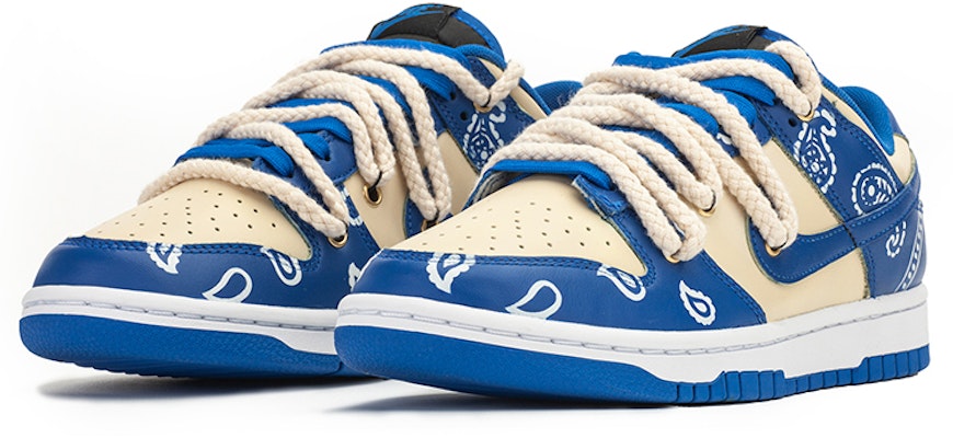 【定制鞋款】耐克Dunk低帮 '腰果花解构系带 - 奶油闪电蓝' DD1391-001(TeamA-DKL男款腰果花小TS) Lookbook 【定制鞋款】耐克Dunk低帮 '腰果花解构系带 - 奶油闪电蓝' DD1391-001(TeamA-DKL男款腰果花小TS)