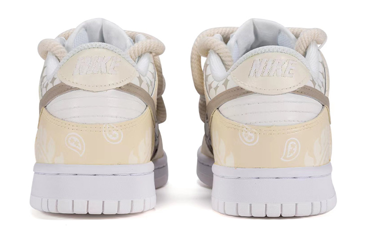 Purchase 【定制球鞋】 Nike Dunk Low 解構鞋帶 腰果花 手繪噴繪 特殊鞋盒 低幫 板鞋 GS 米白