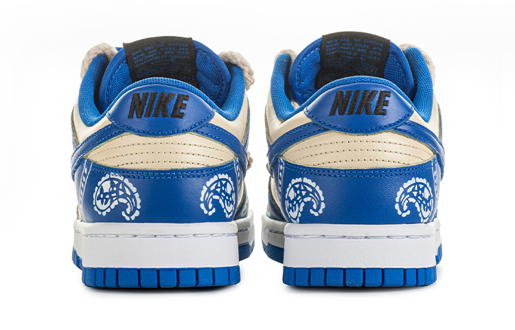 Purchase 【定制鞋款】耐克Dunk低帮 '腰果花解构系带 - 奶油闪电蓝' DD1391-001(TeamA-DKL男款腰果花小TS)