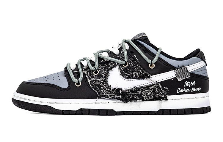 Buy [定制鞋款] 耐克Dunk Low '腰果花牛仔' DH9765-002(Team肆-女款解构缝布腰果花)