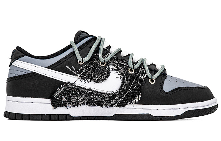 Order 나이키 덩크 로우 '캐슈 플라워 데님' (커스텀) DJ6188-002(Team肆-男款解构缝布腰果花)