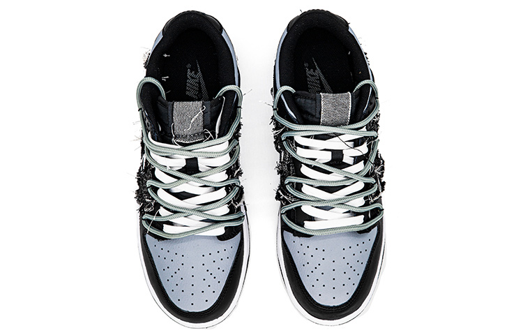 Shop 나이키 덩크 로우 '캐슈 플라워 데님' (커스텀) DJ6188-002(Team肆-男款解构缝布腰果花)