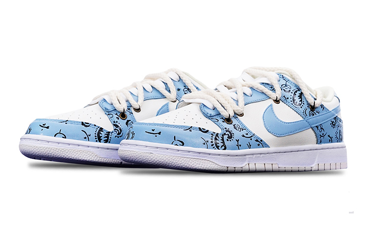 Lookbook [Sepatu Custom] Nike Dunk Low 'Cashew Flower Vibe' DH9765-100(TeamT-腰果花雾霾蓝S-BOX)