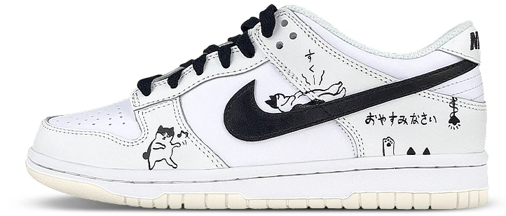 custom-shoes-nike-dunk-low-cat-paw-graffiti