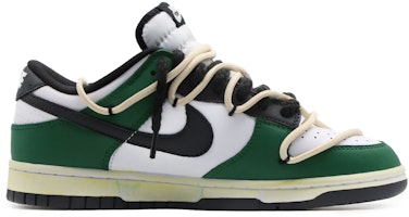 【定制球鞋】Nike Dunk Low 警戒線 高街戶外 夏日穿搭 髒髒鞋 解構復古做舊 低幫 板鞋 GS 黑白綠 Order 【定制球鞋】Nike Dunk Low 警戒線 高街戶外 夏日穿搭 髒髒鞋 解構復古做舊 低幫 板鞋 GS 黑白綠